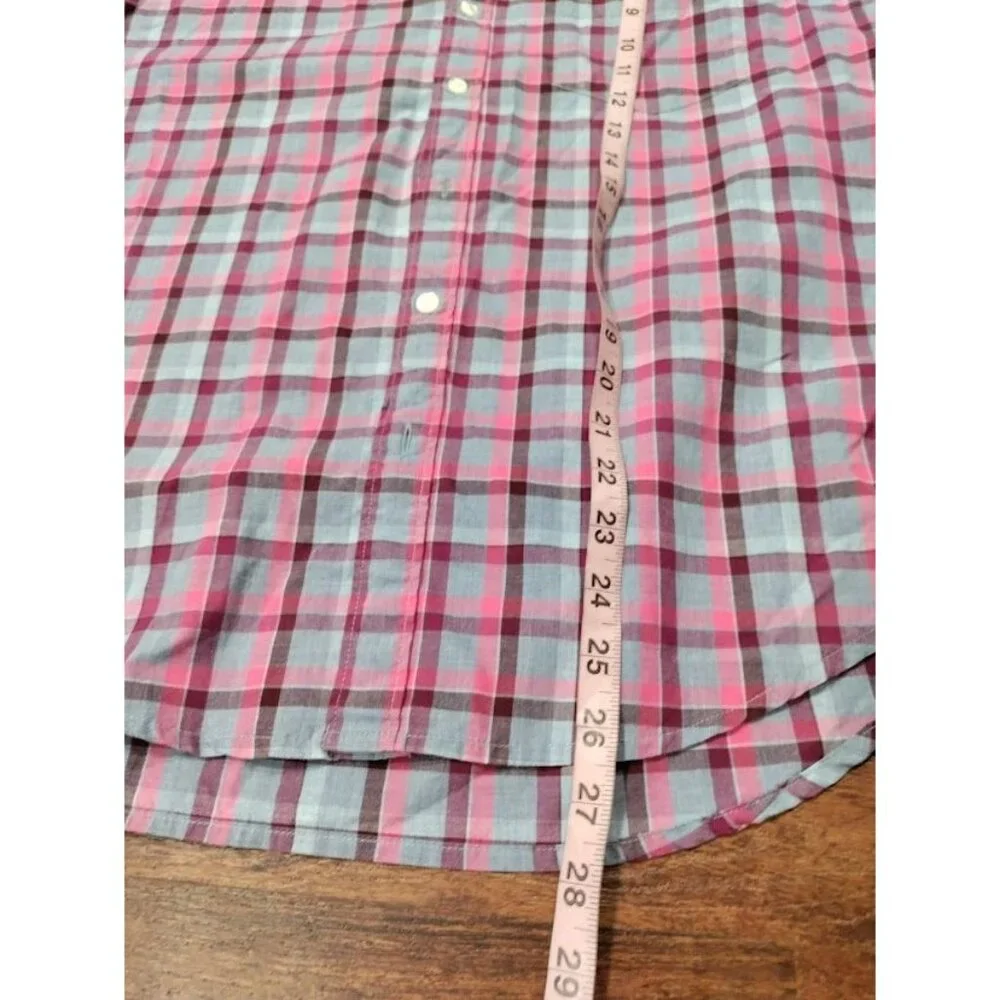 Bonobos Plaid Slim Fit Long Sleeve Button Down Shirt Blue/Pink Men's L Short - Picture 10 of 10